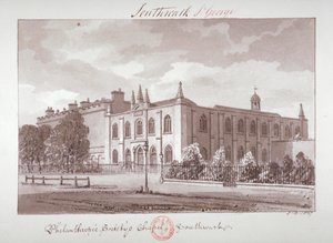 Kapel tilhørende Philanthropic Society Institution, London Road, Southwark, London, 1827 af John Chessell Buckler