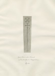 Enville Kirke - Gravsten: sepia tegning af John Chessell Buckler