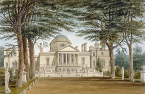Forfra af Chiswick House, Chiswick, Hounslow, London, 1822