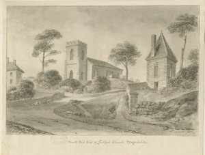 Fulford Church: sepia tegning af John Chessell Buckler