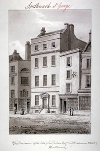 Hus i Blackman Street, Southwark, London, 1827. af John Chessell Buckler