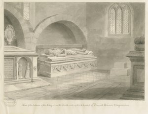 Interior of Draycott in the Moors Church: sepia drawing, 1841dani af John Chessell Buckler