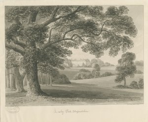 Loxley Park: sepia tegning, 1841 af John Chessell Buckler