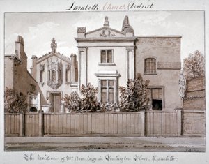 Armitages bolig i Penlington Place, Lambeth, London, 1828 af John Chessell Buckler