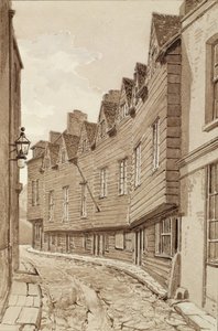 Old Houses in Mill Lane, Bermondsey, 1828, fra 