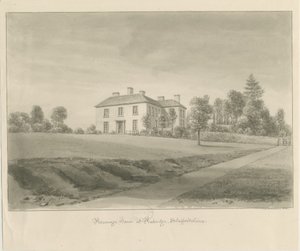 Penkridge - Præstehus: sepia tegning af John Chessell Buckler