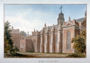 Udsigt over hallen ved Lambeth Palace, London, 1831 af John Chessell Buckler