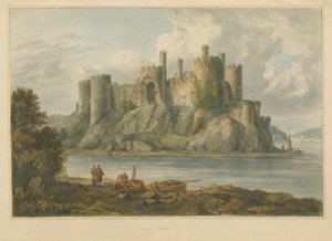 Wales - Carnarvonshire - Conway Castle, 1810 af John Chessell Buckler