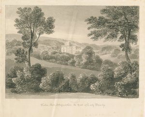 Wootton Lodge: sepia-tegning, 1841 af John Chessell Buckler