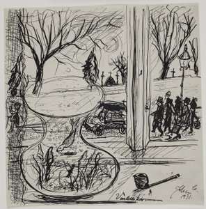 Et ligtog passerer forbi mit vindue