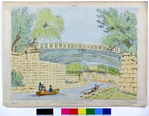 Bath. Broerne over kanalen i Sidney Gardens af John Claude Nattes