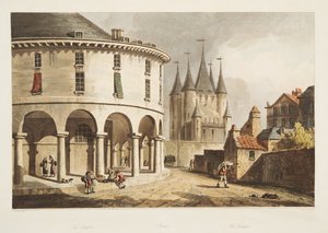 Templet, illustration fra Versailles, Paris og Saint Denis, pub. 1805 (akvatint) af John Claude Nattes