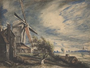 En mølle nær Colchester, 1833. af John Constable