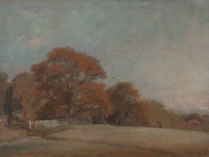 Et efterårslandskab ved Østre Bergholt, mellem 1805 og 1808. af John Constable