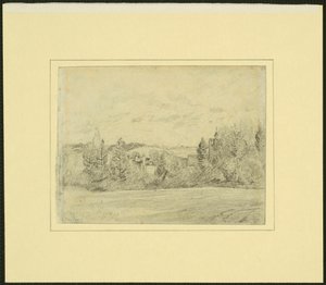 Binfield præstegård og kirke, Berkshire af John Constable