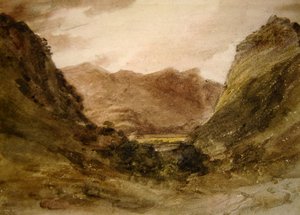 Borrowdale (akvarel på papir) af John Constable