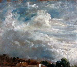 Cloud Study: Horizon of Trees af John Constable