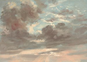 Skystudie: Stormfuld solnedgang af John Constable
