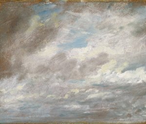 Cloud Study, ca. 1821 (olie på papir lagt på kort) af John Constable