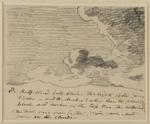 Skystudie (efter Alexander Cozens Engravings of Skies), ca. 1822-23 (grafit på papir) af John Constable