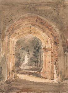 Østre Bergholt Kirke, med udsigt over det ødelagte tårns sydbuegang af John Constable