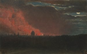 Brand i London, set fra Hampstead af John Constable