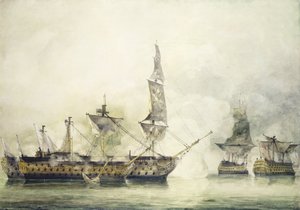 H.M.S. Sejr i slaget ved Trafalgar, 1805, af John Constable