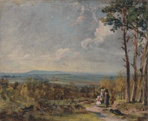 Hampstead Heath ser mod Harrow, 1821. af John Constable