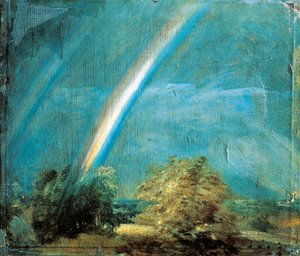 Landskab med dobbelt regnbue af John Constable