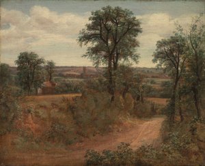 Lane nær Dedham af John Constable