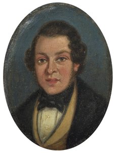 Miniature: Portræt af Abram Constable, bror til kunstneren af John Constable