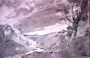 På duen nær Buxton, 1801 (blyant og sepia wash) af John Constable