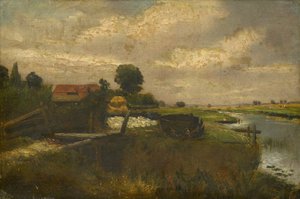 Udsigt over floden af John Constable