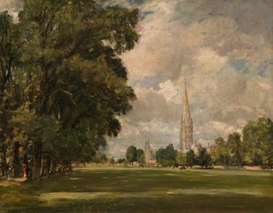 Salisbury Cathedral fra Lower Marsh Close, 1820. af John Constable