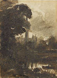 Salisbury Cathedral fra det nordvestlige, ca. 1830-39 af John Constable