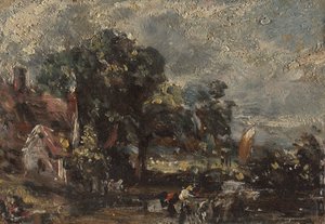 Skitse til "The Haywain" af John Constable