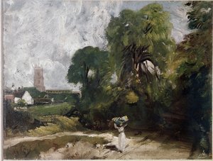 Stoke-by-Nayland (olie på lærred, ca. 1830) af John Constable