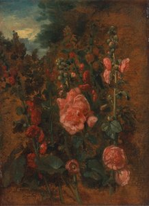 Studie af stokroser, ca. 1826. af John Constable