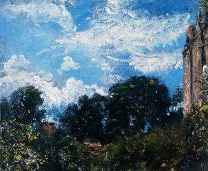 Studie af himmel og træer (olie på lærred) af John Constable