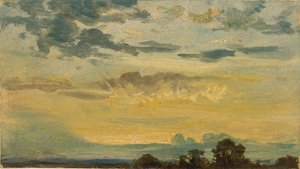 Sommersolnedgang, begyndelsen af det 19. århundrede af John Constable
