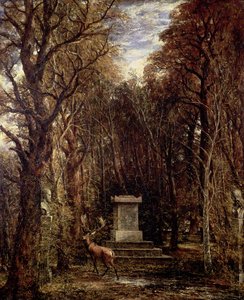 Cenotaph til Reynolds minde, Coleorton, ca. 1833 af John Constable