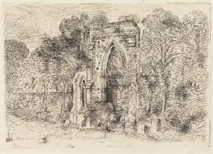 Ruinerne af Netley Abbey af John Constable