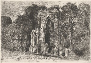 Ruinerne af Netley Abbey af John Constable