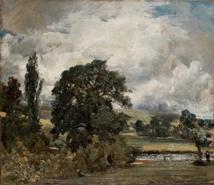 Water Meadows nær Salisbury, 1820-1829 af John Constable