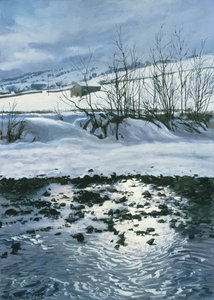 Barn Below Combescar, 1996 (gouache)