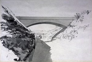 Bøgetunnel, 27. juli 1837 (pen & blæk og vask på papir)