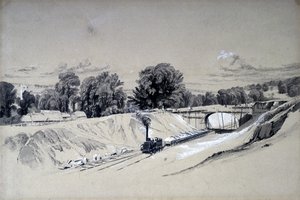 Berkhamsted, Hertfordshire, 5. juni 1837 (pen & blæk og vask på papir) af John Cooke Bourne