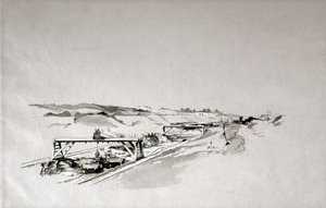 Blisworth Cutting, Northamptonshire, september 1838 (pen & blæk og vask på papir)