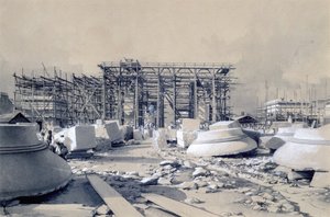 Konstruktion af Euston Arch, oktober 1837 (pen & blæk og vask på papir)