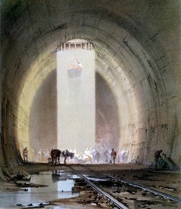 Konstruktion af Kilsby Tunnel på London & Birmingham Railway, 8. juli 1839